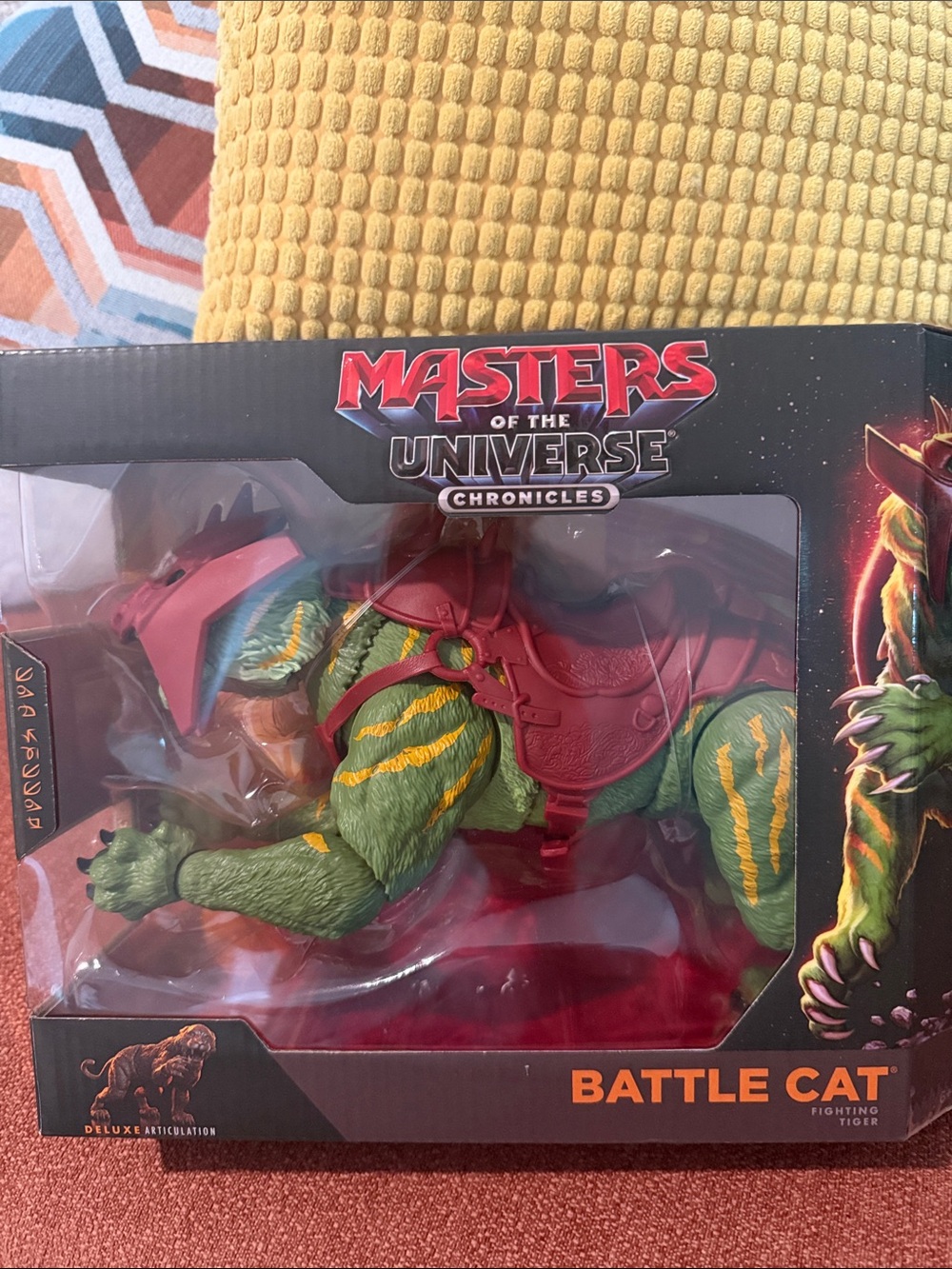 Mattel Battle Cat Action Figure - Green, Yellow & Red Accents